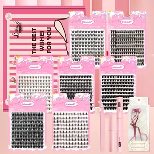 Mixed Length & Style False Eyelashes Kit, 1 Box Natural Look Eyelash Extensions, Self Grafting Curl Eyelashes, Eye Makeup Enhancement False Eyelashes for Women & Girls