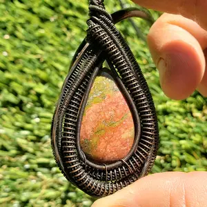 Wire Pendant Jasper Birthday Daily Anniversary