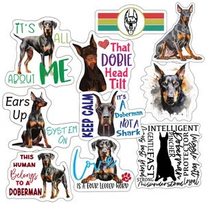 Doberman Stickers Set of 10 Waterproof Ultra-Thick Vinyl Decals for Water Bottles Laptops Scrapbook and More Durable and Versatile Gifts for Doberman Lover Doberman Stickers, Ten Vinyl Stickers Supporting Doberman, Great Doberman Gift, Decorative Stickers