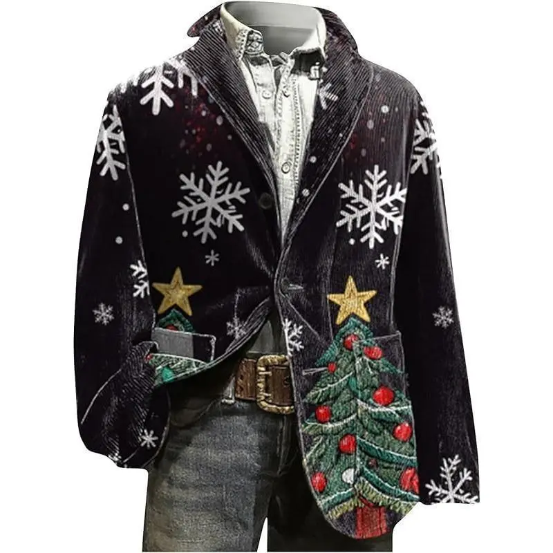 Mens Multi Pocket Suits Men'S Ugly Christmas Blazer Corduroy Xmas Print Holiday Party Jacket One Button Slim Fit Business Office Blazers With Pockets Mens Multi Pocket Suits Men'S Ugly Christmas Blazer Corduroy Xmas Print Holiday Party Jacket One Button Slim Fit Business Office Blazers With Pockets