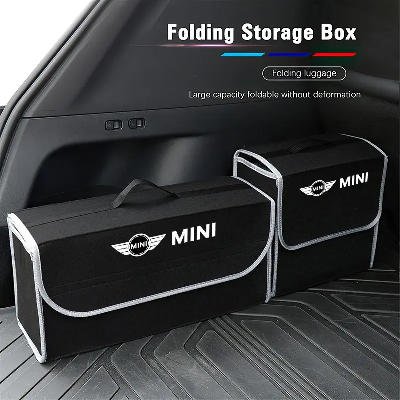 Car Boot Storage Box Tool Organizer Collect Case For MINI WORKS Cooper R56 F56 R50 JCW Cabrio Aceman Countryman Clubman Roadster Clubvan Paceman Coupe