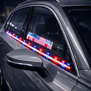 America 250Th Anniversary 1776-2026 Eagle Us Flag Car Window LED Sign, Display Patriotic programmable, Customizable Eagle 4th of July Design