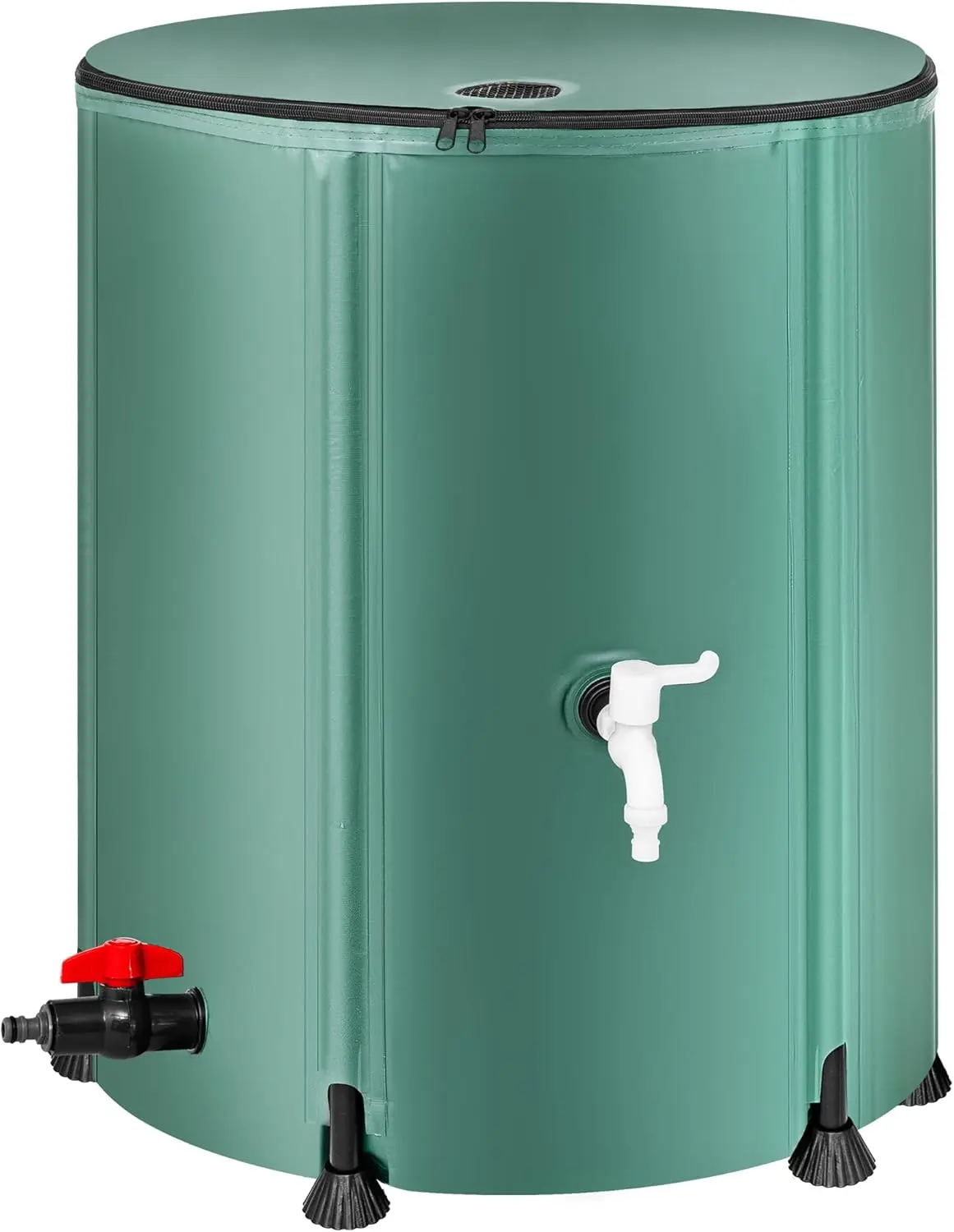 53-gallon foldable rainwater collection tank, outdoor courtyard water storage tank with filter and spigot