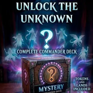 Random Commander deck- For Casual Play (Comes with sleeves, deck box, and tokens)