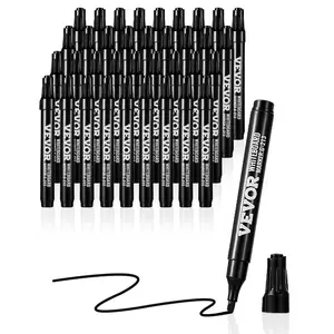 summervibes 36-Pack Low-Odor Dry Erase Markers, Black Chisel-Fiber Tip, Easily Clean Bulk Markers for Office, School Use (Tools & Hardware Hand Tools Accessory)