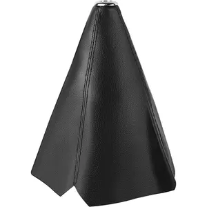 wuyaoyao Car Shift Boot Cover, Leather Gear Shift Knob Dust Cover, Manual Automatic Shifter Boot Sleeve for Protection & Decor, Gear Shift Knob Cover Car Accessories (Black Line)