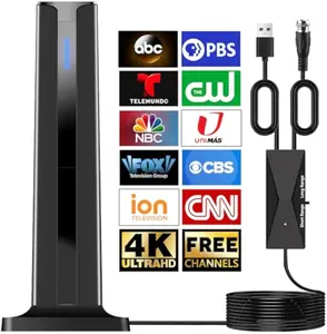 Indoor Digital Smart TV Antenna MagneticBase.Portable HDAntenna Amplifier LocalChannelSignal Enhancer, Support4K 1080PVHF UHF ofAll Televisions