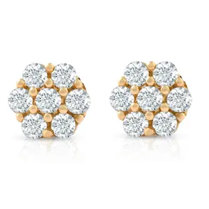 3/8 Ct. Diamond Earrings Womens Studs 10k Yellow Gold