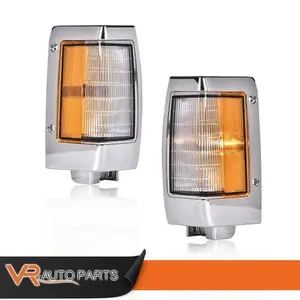 Parking Corner Side Marker Signal Light Lamp Fit For 1990-1997 Nissan D21 Chrome