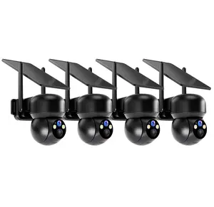 8MP 4G LTE Cellular Security Camera, Security Cameras Wireless Outdoor, Solar Powered Home Camera with 360° View, Pan & Tilt, 2.7K Color Night Vision, 2-Way Talk, Built-in SIM Card, IP65 - Black