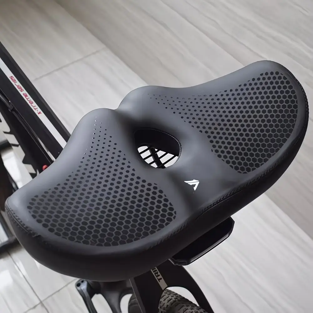 Oversized Bicycle Seat Cushion, Thick and Elastic, Shock Absorption, Breathable Perforated Design, Ergonomic Short Nose, Soft and Comfortable, Bicycle Parts, Bike Seat Cushion, Bike Accessories