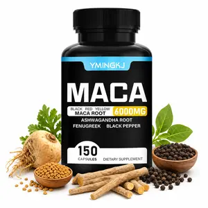 YMINGKJ Triple Maca Root with Ashwagandha & Black Pepper - Natural Daily Wellness Support, 150 Capsules