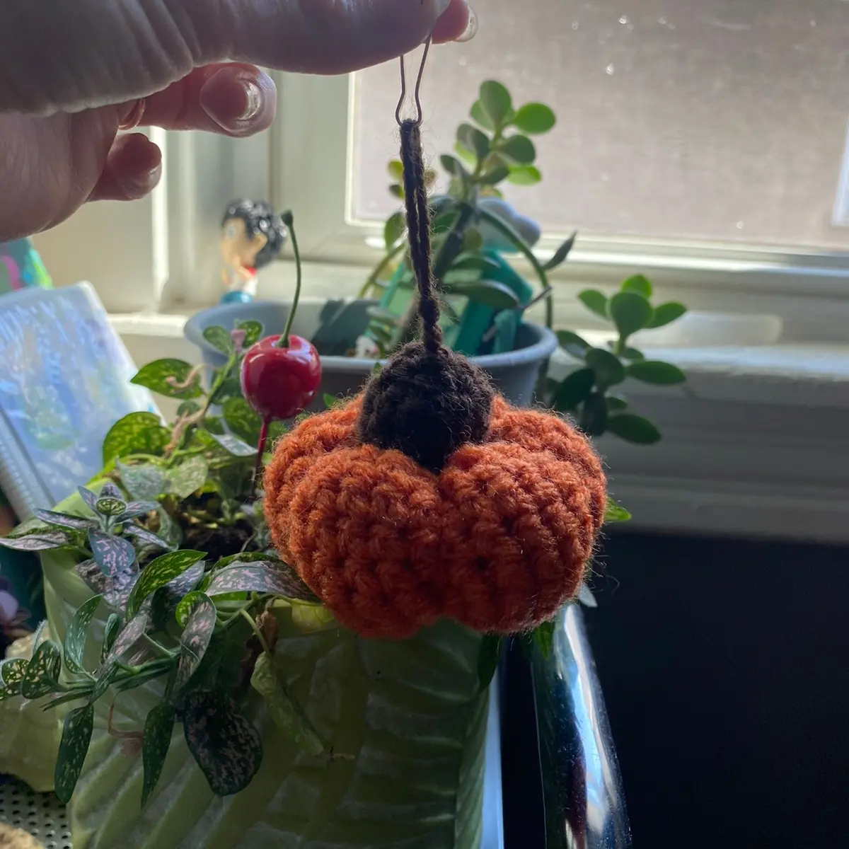 Crochet Pumpkin Keychain