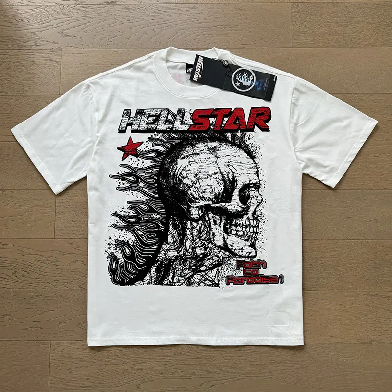 Hell Star INS same vintage printed top — men’s and women’s casual trend cotton washed short-sleeve crewneck oversized streetwear for summer Hell Star INS same vintage printed top — men’s and women’s casual trend cotton washed short-sleeve crewneck oversized streetwear for summer