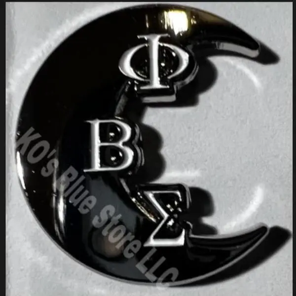 Custom made Phi Beta Sigma Fraternity Crescent Moon Lapel Pin