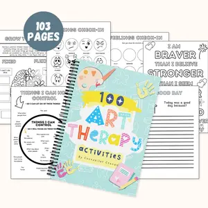 Mindfulness Activities Planner Notebook: Anxiety Relief Journal for Adults with 100 Art Therapy Exercises, Mental Health Tracker & Personal Organizer for Emotional Balance