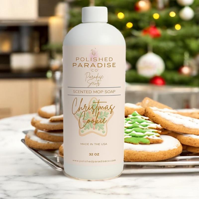 Polished Paradise Co Paradise Scents Scented Mop Soap, Christmas Holiday Floor Cleaner, Made in USA, 32 Oz