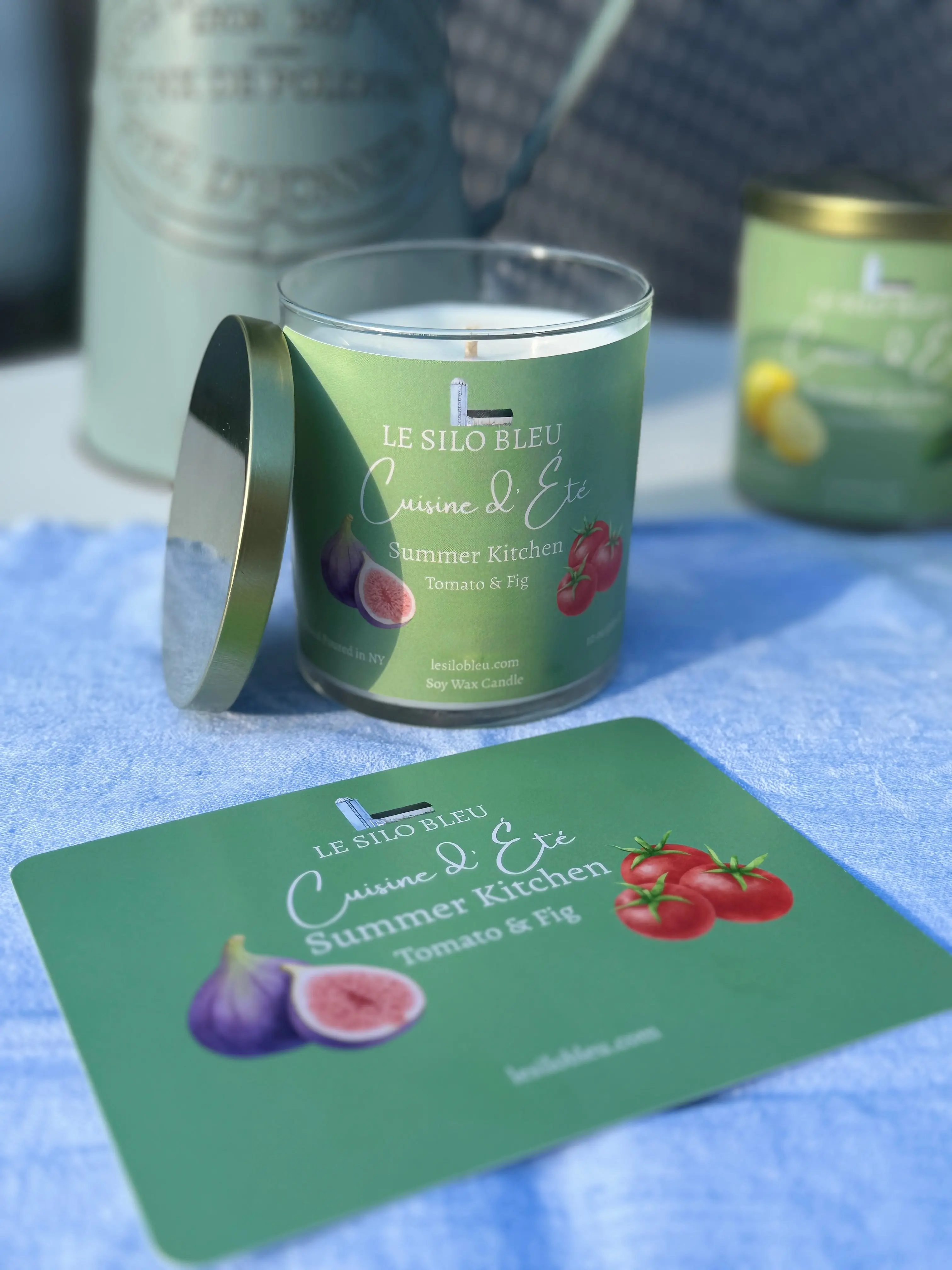 Tomato & Fig Soy Candle - Cuisine d'Été Summer Kitchen | Le Silo Bleu