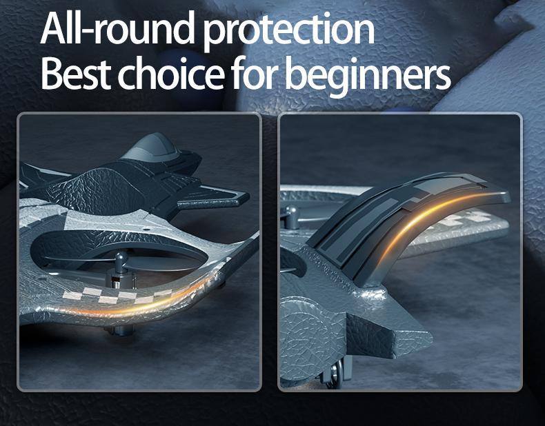 Children's remote control airplanes fixed-wing gliders aerial photography airplanes foam remote control airplanes crash-resistant foam airplanes simple drones suitable for children aged 8-12 Christmas Halloween Thanksgiving gift TongLi