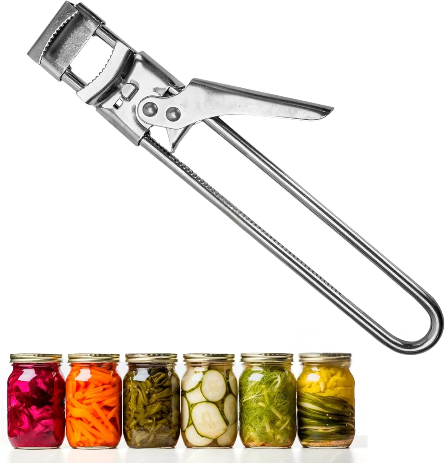 Multi-Jar & Bottle Opener, Adjustable Multifunctional Stainless Steel Can Opener Jar Lid Gripper, Manual,Kitchen Utensils