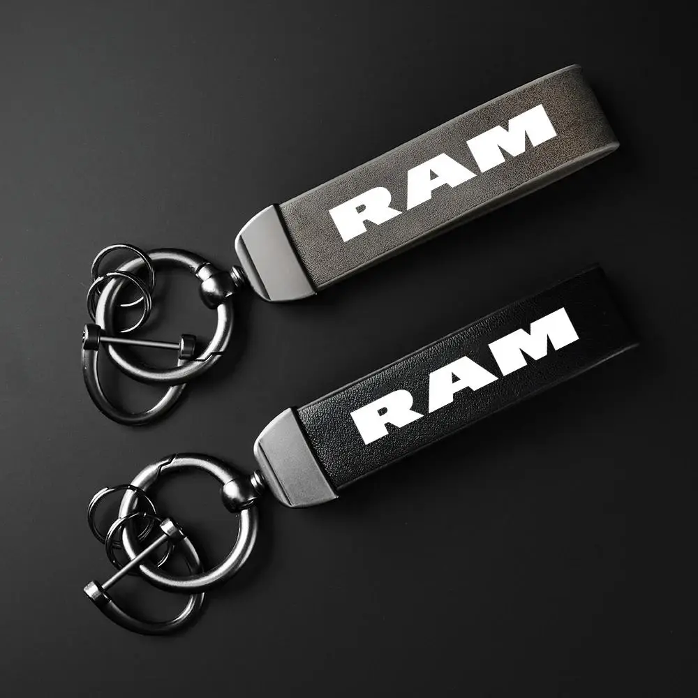 Car Keychain, Car Keychain for Dodge RAM 1500 2500 3500, Simple Design PU Leather Keychain, Car Interior Accessories