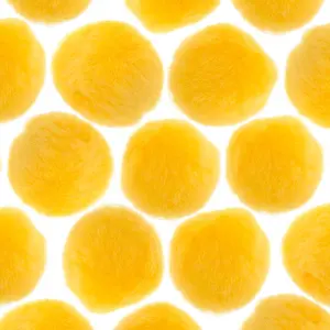 John Bead Yellow Pom Poms 2in 50pcs For Crafts DIY Projects Art School