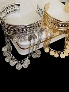 A portrait coin tassel bracelet, retro and fashionable ethnic style, suitable for daily life and banquets, Elegant Jewelry Bracelet