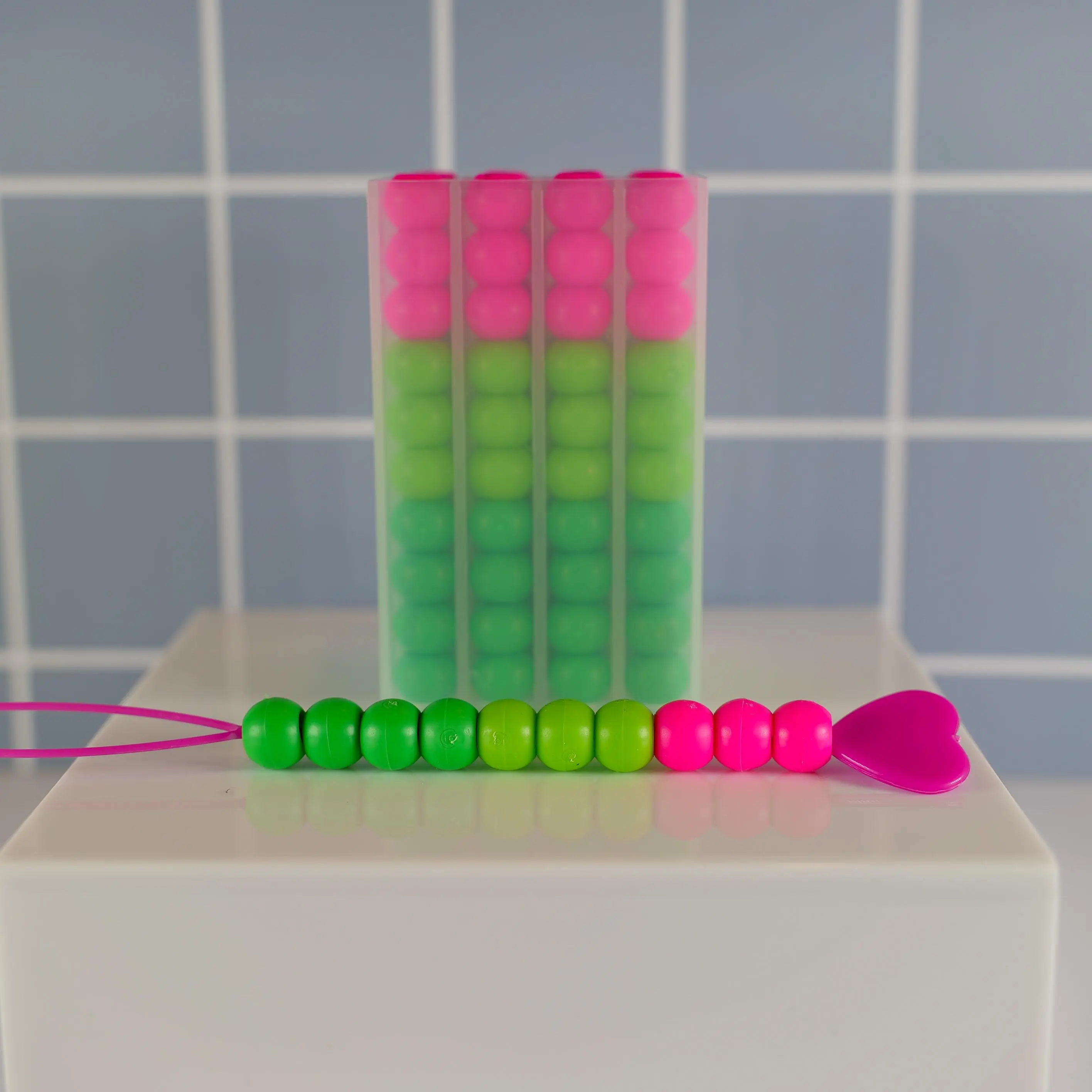 ShampooTime Soft Silicone BeadBox - Multicolors with Custom-Sized Beads and Bead Wand for Effortless Beading