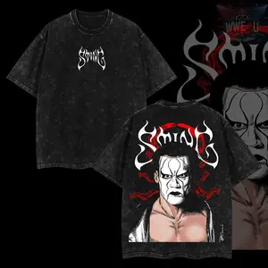 Retro Edition Sting - WWE4U Wash Tee Clothes Vintage Cotton T-Shirt Top Menswear Soft gift for all graphic unisex Fabric Seamless Tropical Crewneck Streetwear Gamis