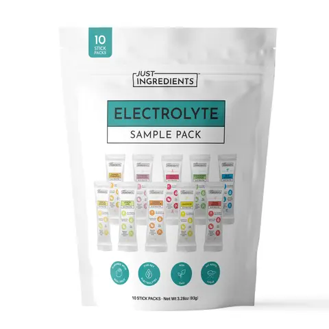 Just Ingredients Electrolytes - Supports Daily Hydration, Electrolyte Balance, & Muscle Recovery* - 3:1 Potassium-to-Sodium Ratio - Drink Mix - Coconut Water, Sea Salt, Trace Minerals - No Sugar Added