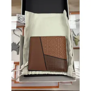 Pre-owned Loewe Calfskin Small Leather Goods PUZZLE WALLET