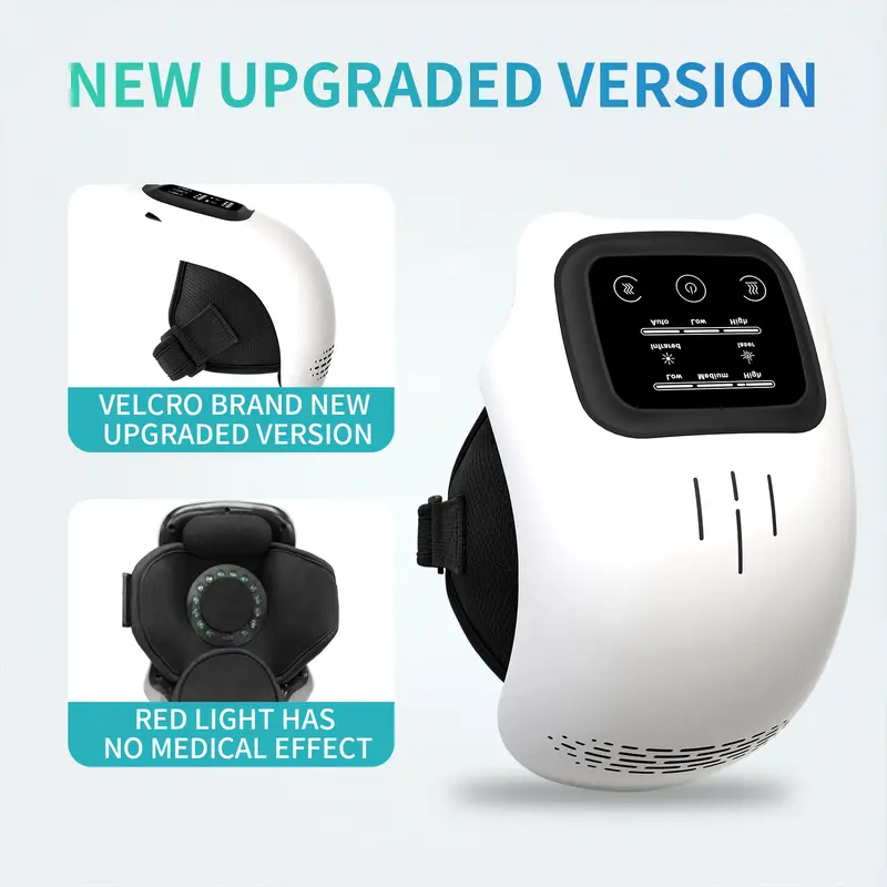 Knee Massager,Cordless Knee Massager and Vibration,Adjustable Temperature Knee Massager with Clear Visible LED Screen Comfort 0