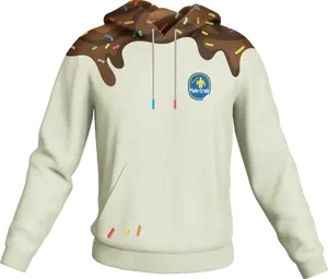 Banana Split Baseball Hoodie - Casual Athletic Fabric Menswear Plate