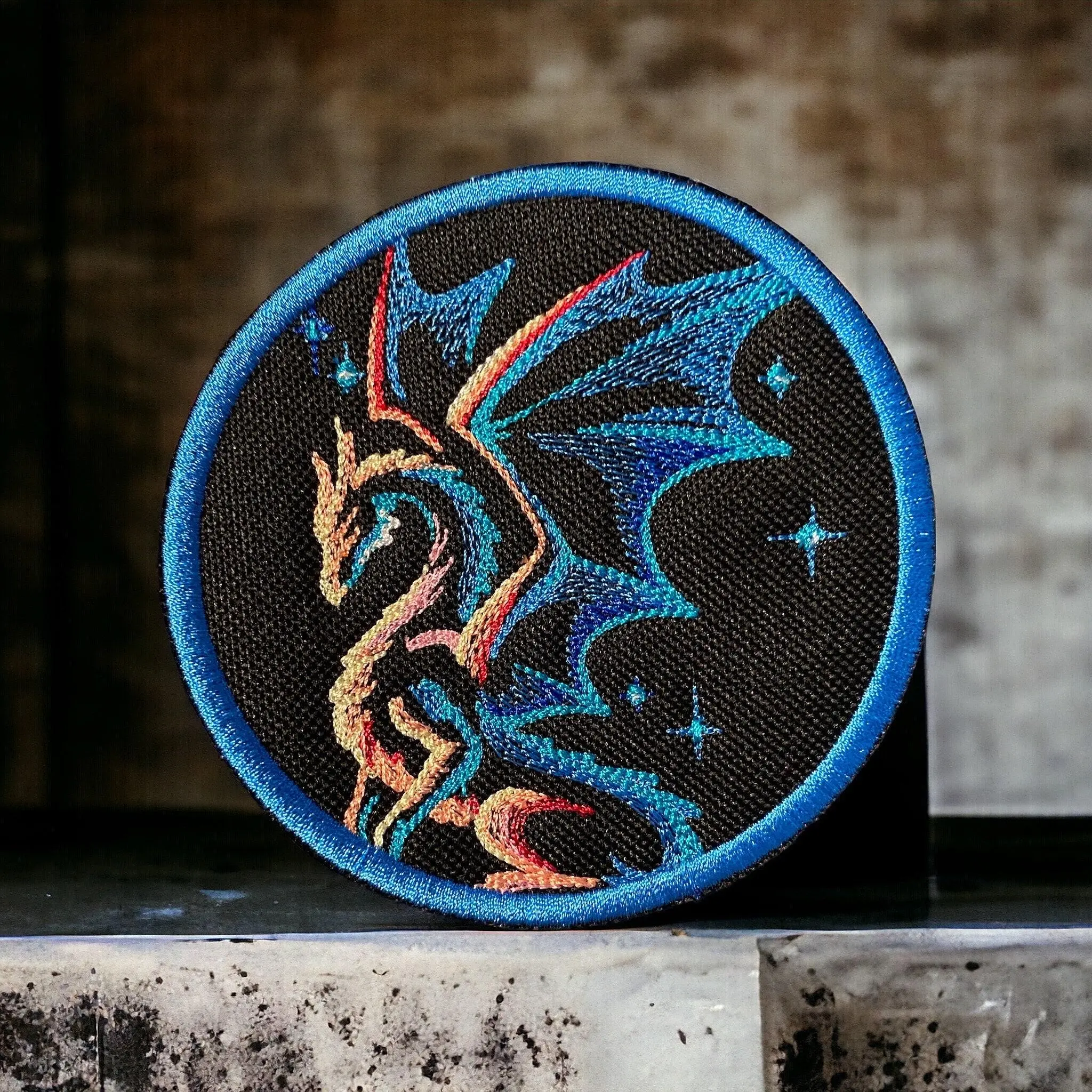 Made-to-Order 3.9"x3.9" Detailed Celestial Embroidered Patch - Custom Patches with Iron-On, Sew-On, Hook Backing for Fabric Appliques Embellishments, Dressmaking Embroidery Craft Projects
