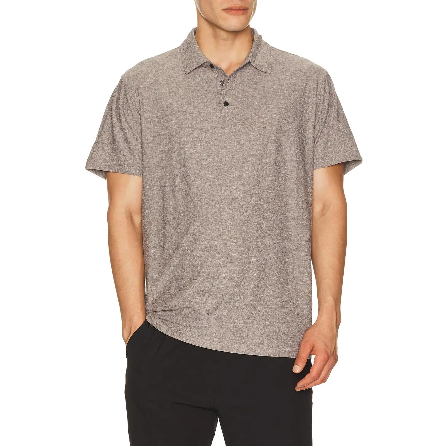 Vuori Strato Tech Polo in Heather Grey