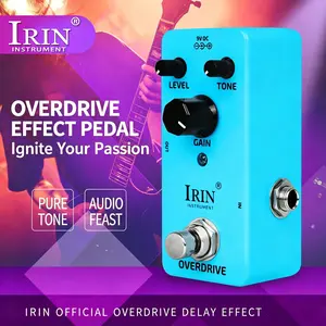 Irin Xg-4 Mini Electric Guitar Overdrive Effect Pedal, Direct Through Unaffected Sound, Easy-To-Use Knobs, Ideal for Students and Enthusiasts