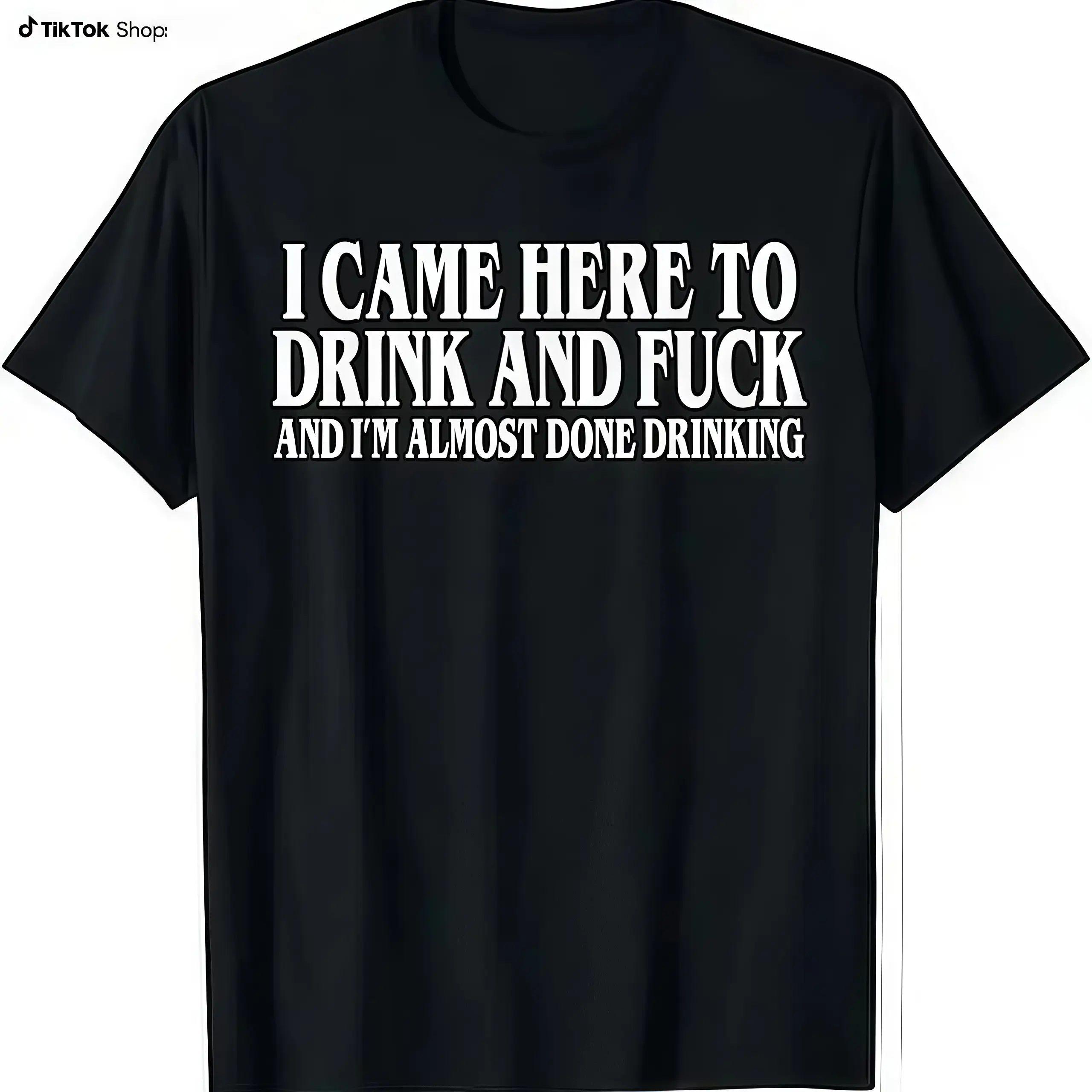 Women's Short-Sleeve Plain Breathable 100% Cotton T-Shirt, Funny Drinking Meme Graphic, Y2K Parody Style, Soft Casual Streetwear Top, Ironic Gift Everyday Outfit