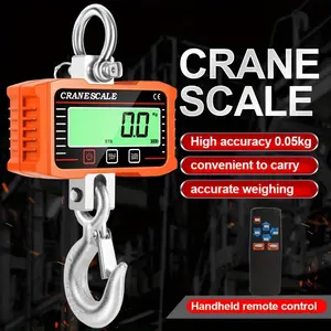 2204.62LB Digital LCD Display Crane Scale for High Load, Portable Electronic Heavy-Duty Hook Crane with Three Unit Conversion Functions.
