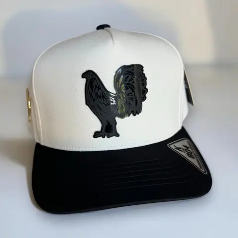 Black Rooster Print Snapback Cap for Men - Male Fit, Casual Wear Fashion Accessory