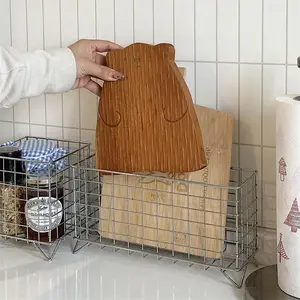 Desktop Storage Basket, 1 Count Metal Pen Holder Basket, Makeup Brush Lipstick Storage Basket, Home Organizer for Bedroom Bathroom Kitchen, Home Organization