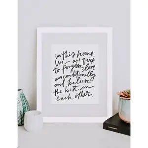 8x10 In this home we are