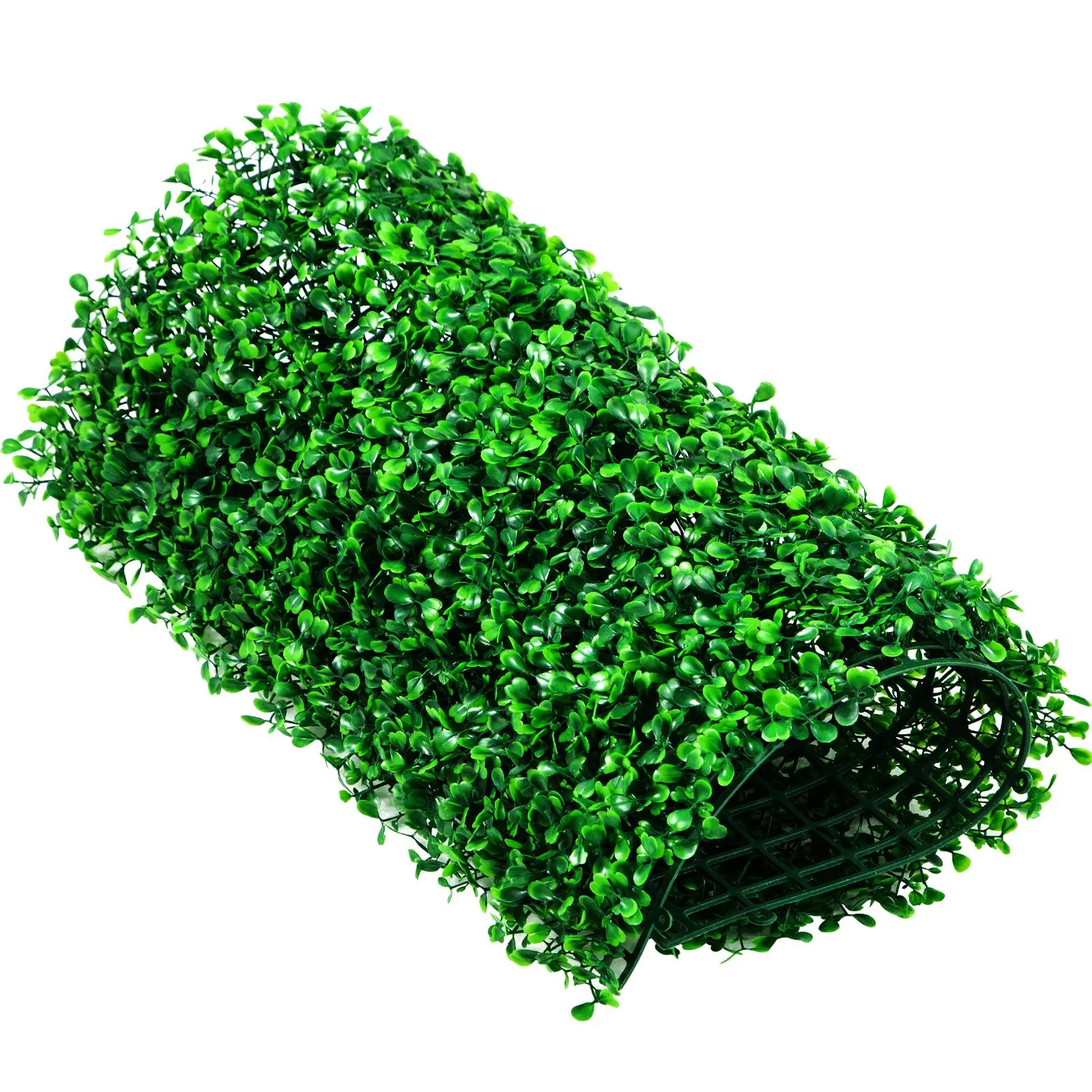Artificial Boxwood Panel UV 6pcs Boxwood Hedge Wall Panels, Artificial Grass Backdrop Wall 20\" X 20\" 4 cm Green Grass Wall, Fake Hedge for Decor Privacy Fence Indoor, Outdoor Garden Backyard