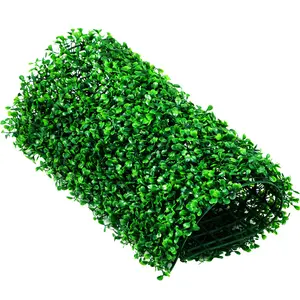 Artificial Boxwood Panel UV 6pcs Boxwood Hedge Wall Panels, Artificial Grass Backdrop Wall 20\" X 20\" 4 cm Green Grass Wall, Fake Hedge for Decor Privacy Fence Indoor, Outdoor Garden Backyard