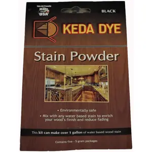 Black Dye Powder Wood Dye 25 Grams Makes 1 Gallon Black Stain Color