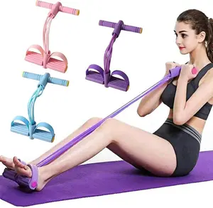 Adjustable Natural Latex Pedal Resistance Band for Home Yoga & Fitness