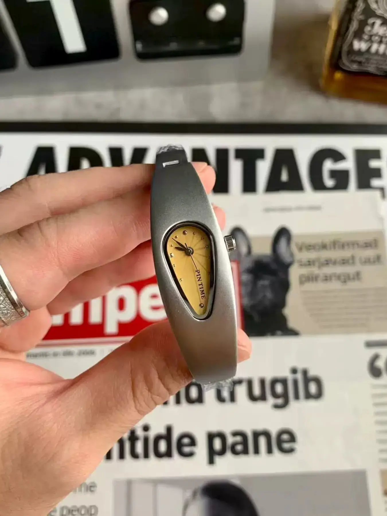 Y2K Water Drop Watch, Vintage Fashion Watch, Fashionable Watch, Vintage Trendy Unisex Casual Quartz Wristwatch, Mineral Glass Dial, Metal Case, Perfect Gift for All Seasons