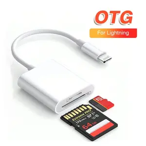 Dual Slot SD/TF Card Reader Adapter, Camera Viewer SD Card Adapter, Universal Portable Plug-And-Play Type-C/lightning Interface