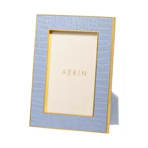 Classic Croc Leather Frame, Hydrangea Blue