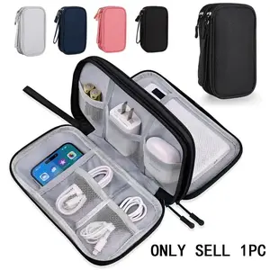 1PC Travel Cable Organizer Pouch Electronic Accessories Carry Case Portable Waterproof Double Layers All-in-One Storage Bag for Cord, Charger,Phone,Earphone,Travel Essentials