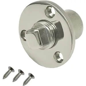 Garboard Boat Drain Plug Kit for 1 Inch Hole Marine 316 Stainless Steel Vent Connector with Screws